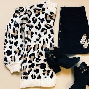 NWT Pink Lilly Leopard Sweater